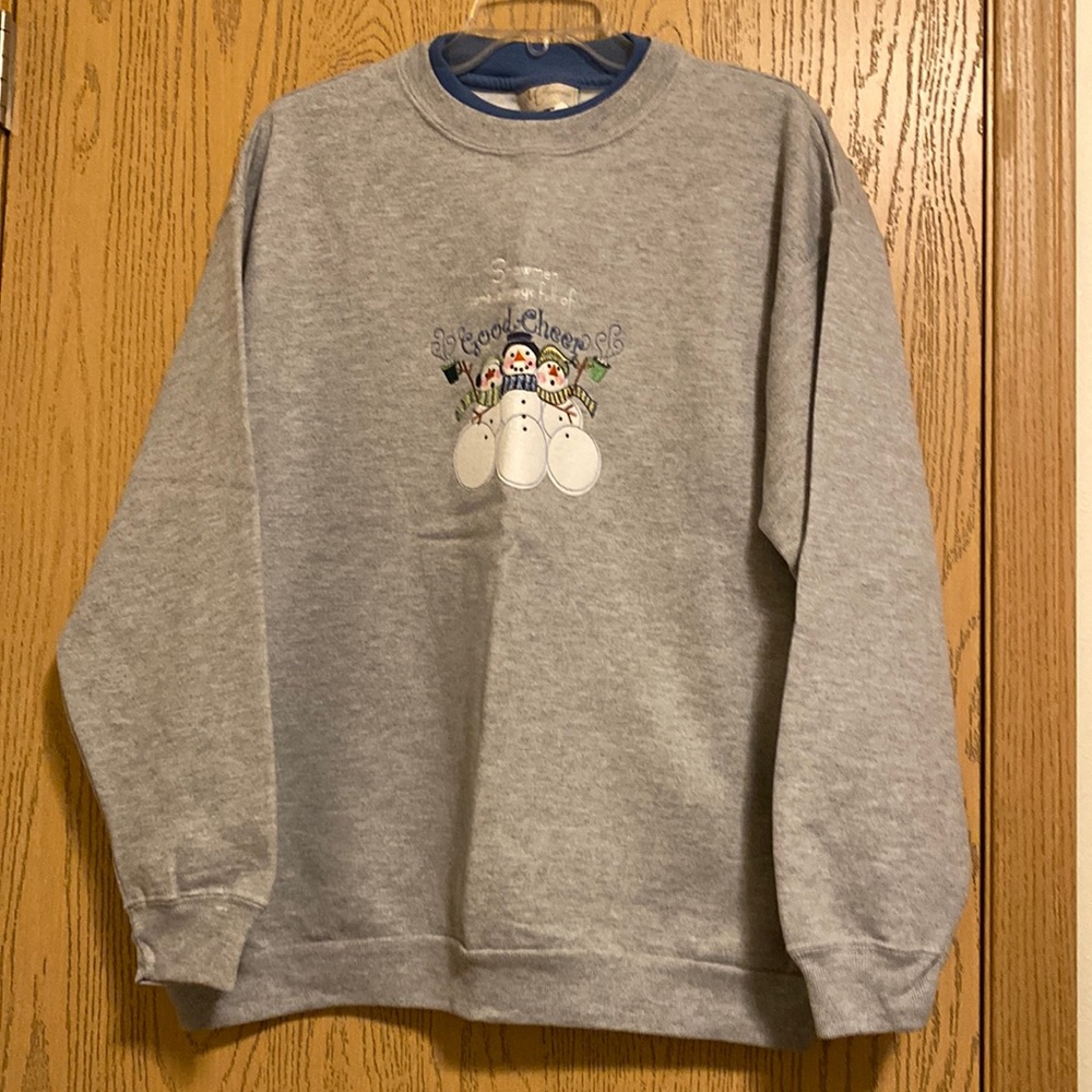 NWT M & C Sportswear Snowman Sweatshirt,size L
